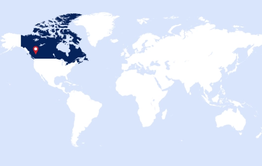 Map with Canada highlighted