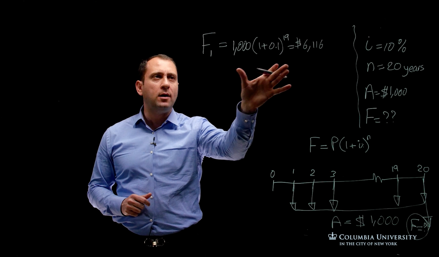 Dr. Ibrahim Odeh instructing a remote class at Columbia University