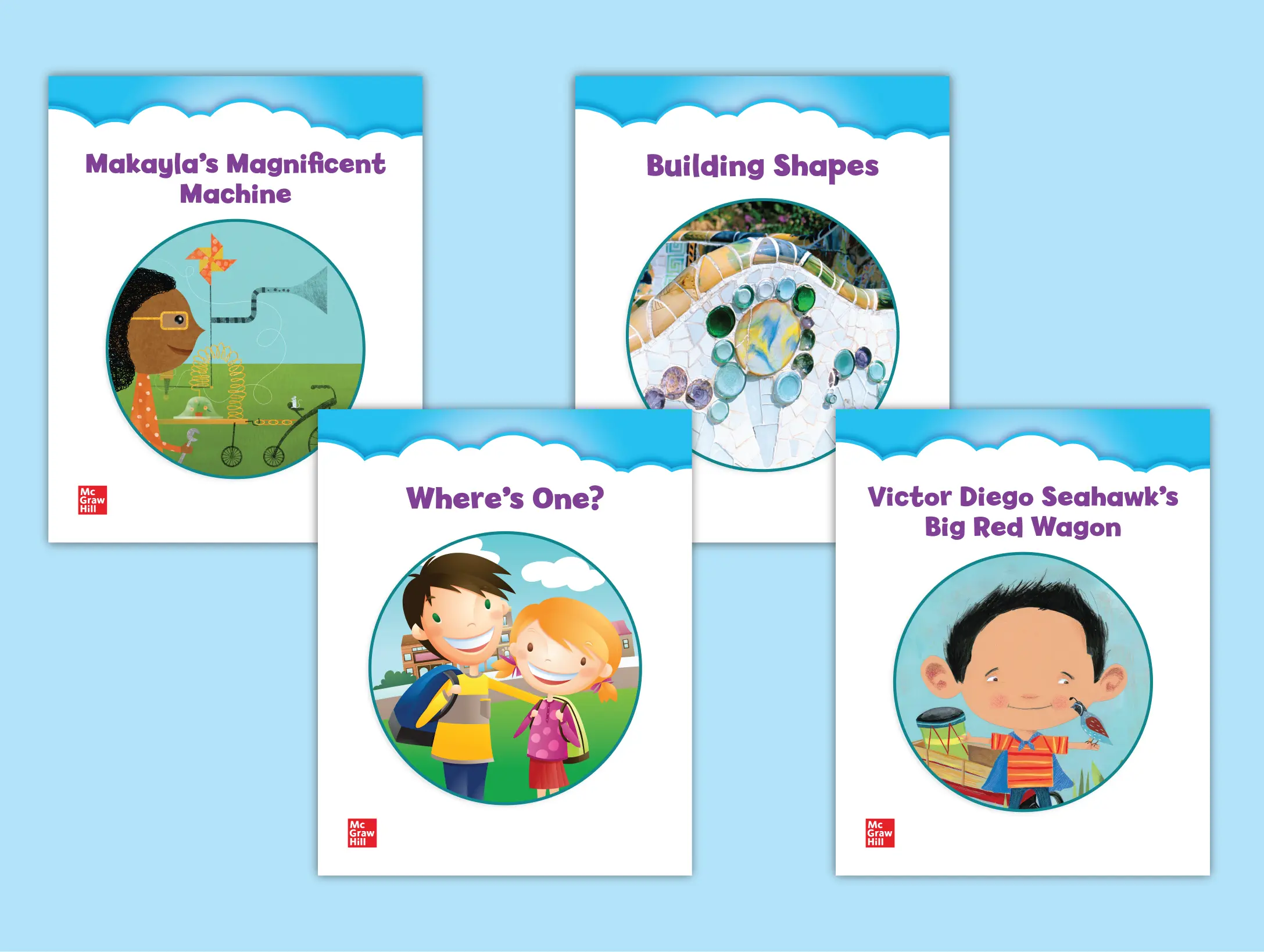 The covers of the four Big Book titles.