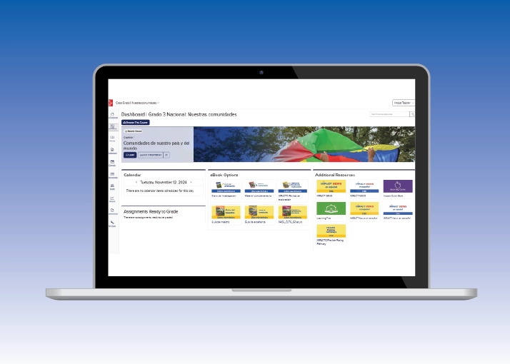 A laptop screen displaying the IMPACT Online Teacher Portal.