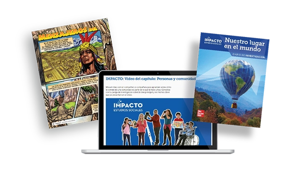 Various digital and print resources from IMPACTO Estudios Sociales.