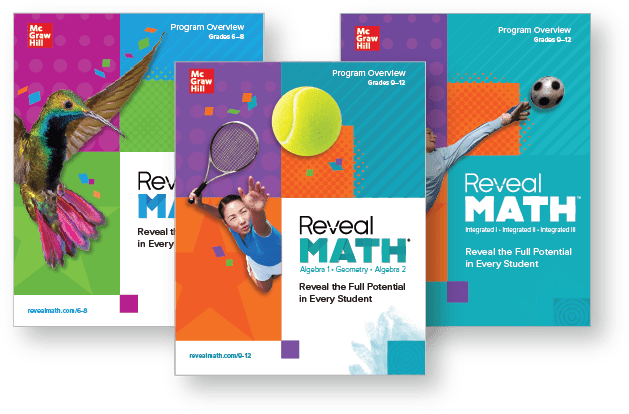 Reveal Math Program Oveview covers