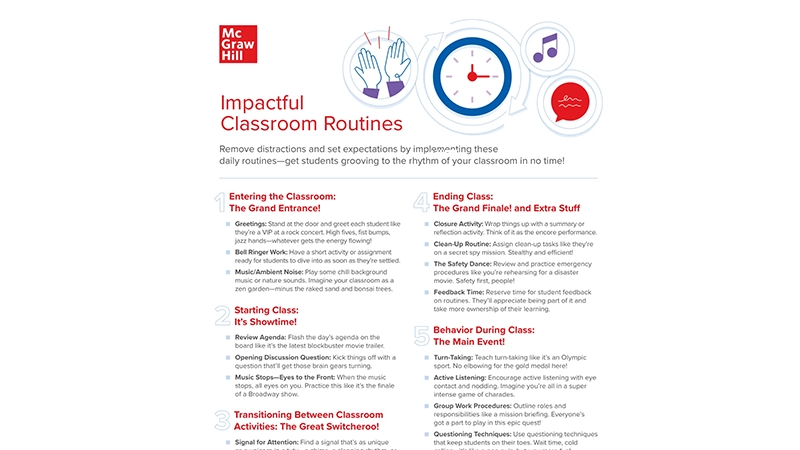Impactful Classroom Routines PDF image